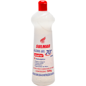 ÁLCOOL GEL 70° INPM MULTIUSO 500G DESINFETANTE Caixa com 12 un