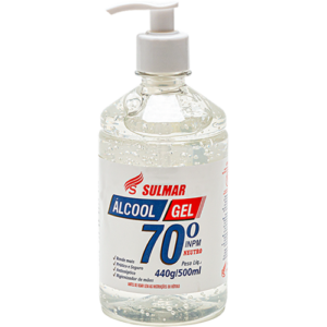 ÁLCOOL GEL 70° INPM ANTISSÉPTICO 440G PUMP Caixa com 12 un