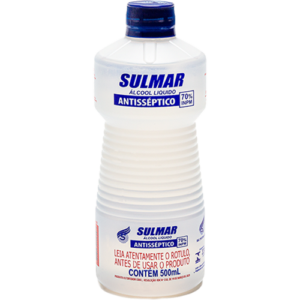 ÁLCOOL LÍQUIDO 70° INPM ANTISSÉPTICO 500ml DESINFETANTE Caixa com 12 un